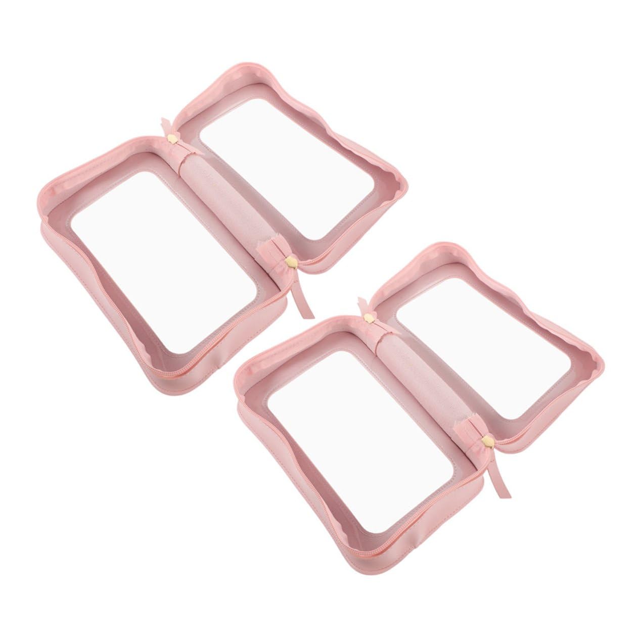 VALICLUD 2 pezzi Borsa Trasparente per Cosmetici Organizer PVC per Viaggio e Zip Resistente Capacità Spaziosa per Prodotti e Accessori