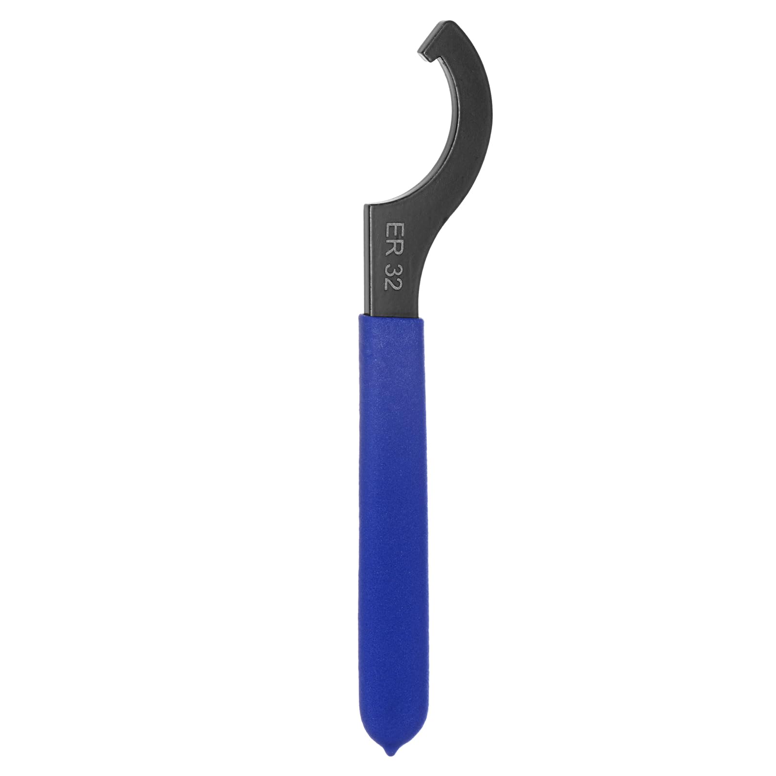 HARFINGTON C Hook Spanner Wrench ER32 Nut Shock Wrench Steel Chuck Nut with Blue Non-slip Handle for Lathe Clamping