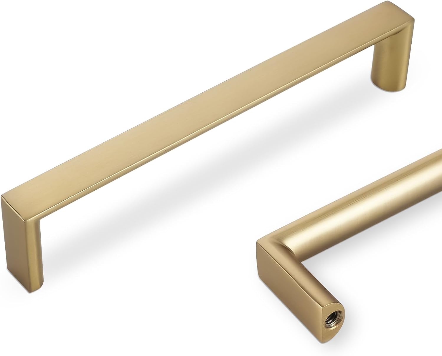 10 Pack 5 Inch(128mm) Cabinet Pulls Champagne Bronze Kitchen Cabinet Handles Zinc Alloy Drawer Pulls Solid Cabinet Hardware