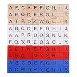 DSYJ Domino & Tile Games, Wood Letter Tiles, Scrabble Letters for Crafts - DIY Wood Gift Decoration