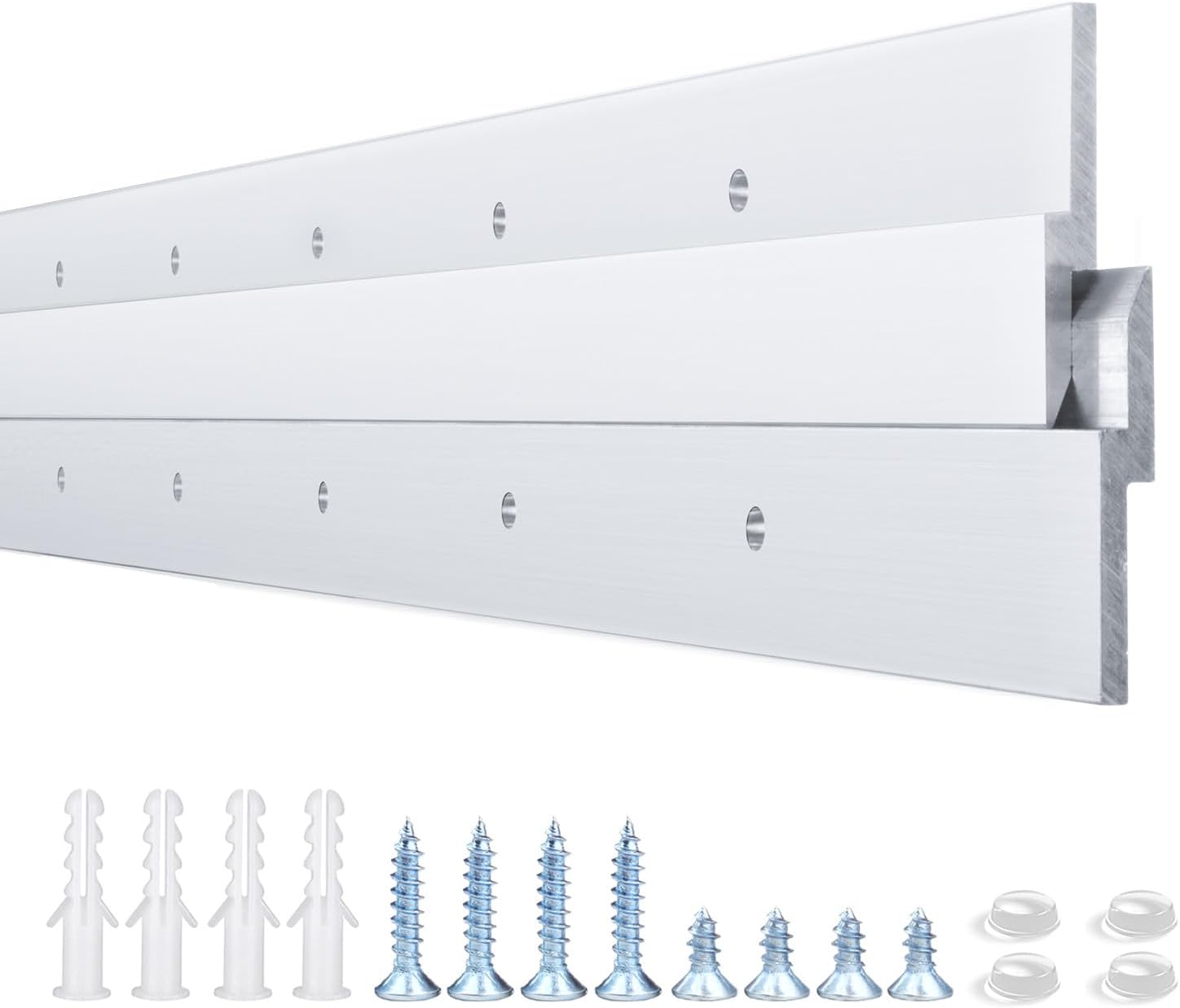 (missing parts)30'' French Cleat Hanger- French Cleat Picture Hanger- Heavy Duty Aluminum Mirror Hanger for Hanging Mirror, and Picture, Shelf, Headboard, Panel Whiteboard (1Pair, Supports 220 lbs )