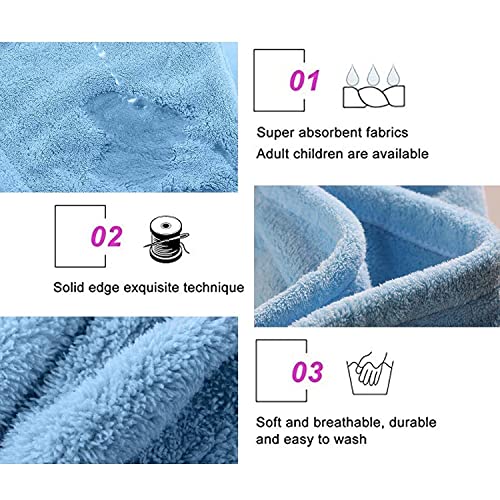 Image of SHOORAAY Microfiber Women's Plain Pattern Hair Towel Wrap 400 GSM, Absorbent Towel Hair-Drying Bathrobe Magic Hair Warp Towel Super Quick Hair Drying Cap Towel -Pack of 1 (Purple)