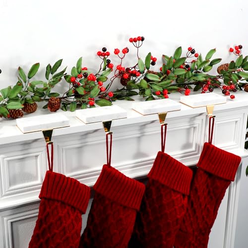 Fonder-Mols-Christmas-Stocking-Holders-for-Mantle-Heavy-Deauty-Xmas-Fireplace-Hanger-Hooks-Metal-Grips-Clips-2-White-Marble Fonder Mols Christmas Stocking Holders for Mantle Heavy Deauty Xmas Fireplace Hanger Hooks Metal Grips Clips 2 White Marble