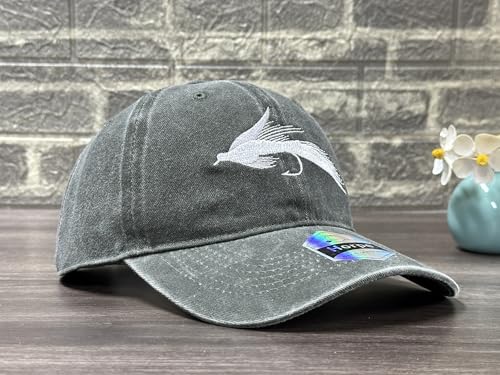 Image of Fishing Baseball Cap for Men Women, Adjustable Embroidered Fish Hat | Fishing Gear, Outdoor Adventure Design, Precision Embroidery Craft, One Size Adjustable Fit