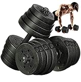 【30 kg Hantel-Set】 Das verstellbare Hantelset kommt mit 16 Hantelscheiben in 4 verschiedenen Gewichten (4 x 2,5 kg, 4 x 2 kg, 4 x 1,5 kg, 4 x 1,25 kg; 2,8 x 2,5 cm Eisenstangen. mit einem 13. 6 cm rutschfester Griff für jede Stange, 4 rutschfeste Sechskantmuttern.