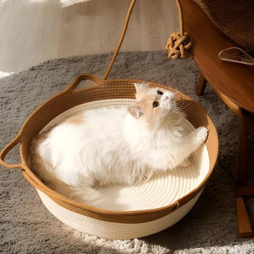 Panier de sommeil pour chat intérieur extérieur nid douillet lavable