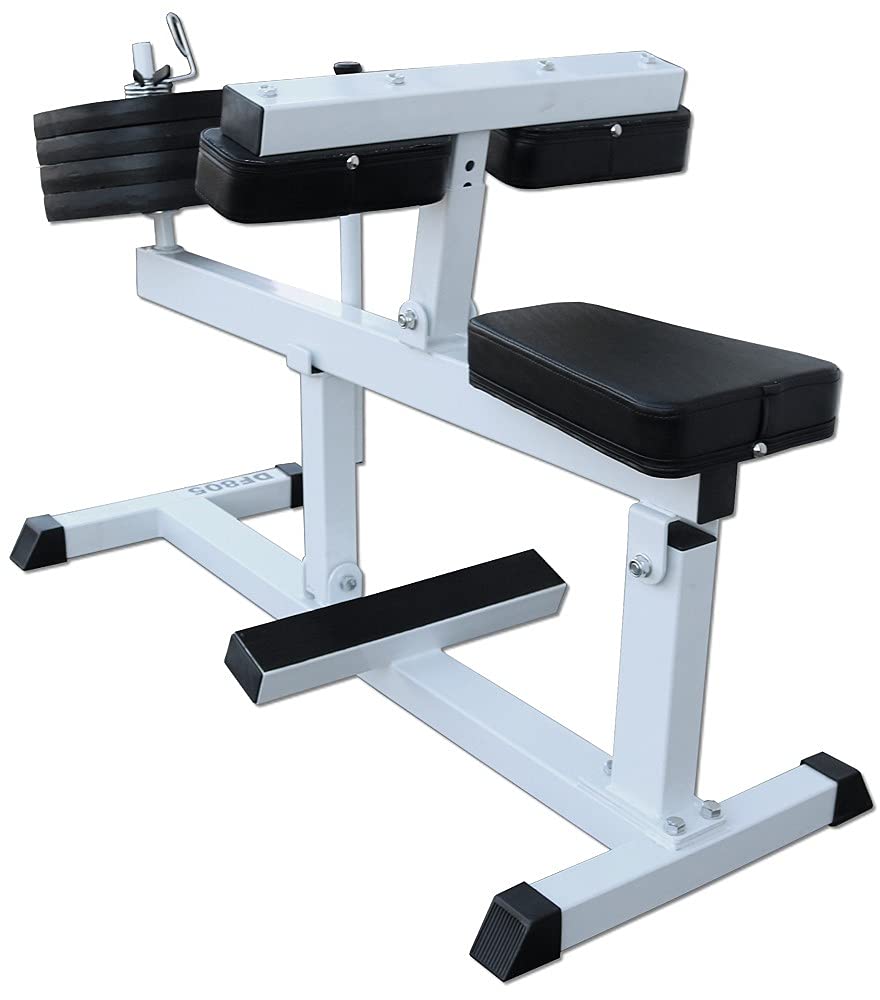 Deltech FitnessSeated Calf Machine with 100 lb Olympic Weights