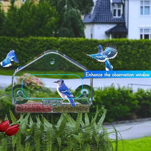 Yieachwindowbirdfeederswithstrongsuctioncupsandremovablefeedtrayclearbirdfeedersforwindowviewingforgardenlargebirdfeederandbirdwatchingforcatsbirdloverbirdingkids1pcs  Urban Country Home Decor Yieach window bird feeders with strong suction cups and removable feed trayclear bird feeders for window viewing for gardenlarge birdfeeder and bird watching for catsbird loverbirdingkids1pcs  urban country home decor