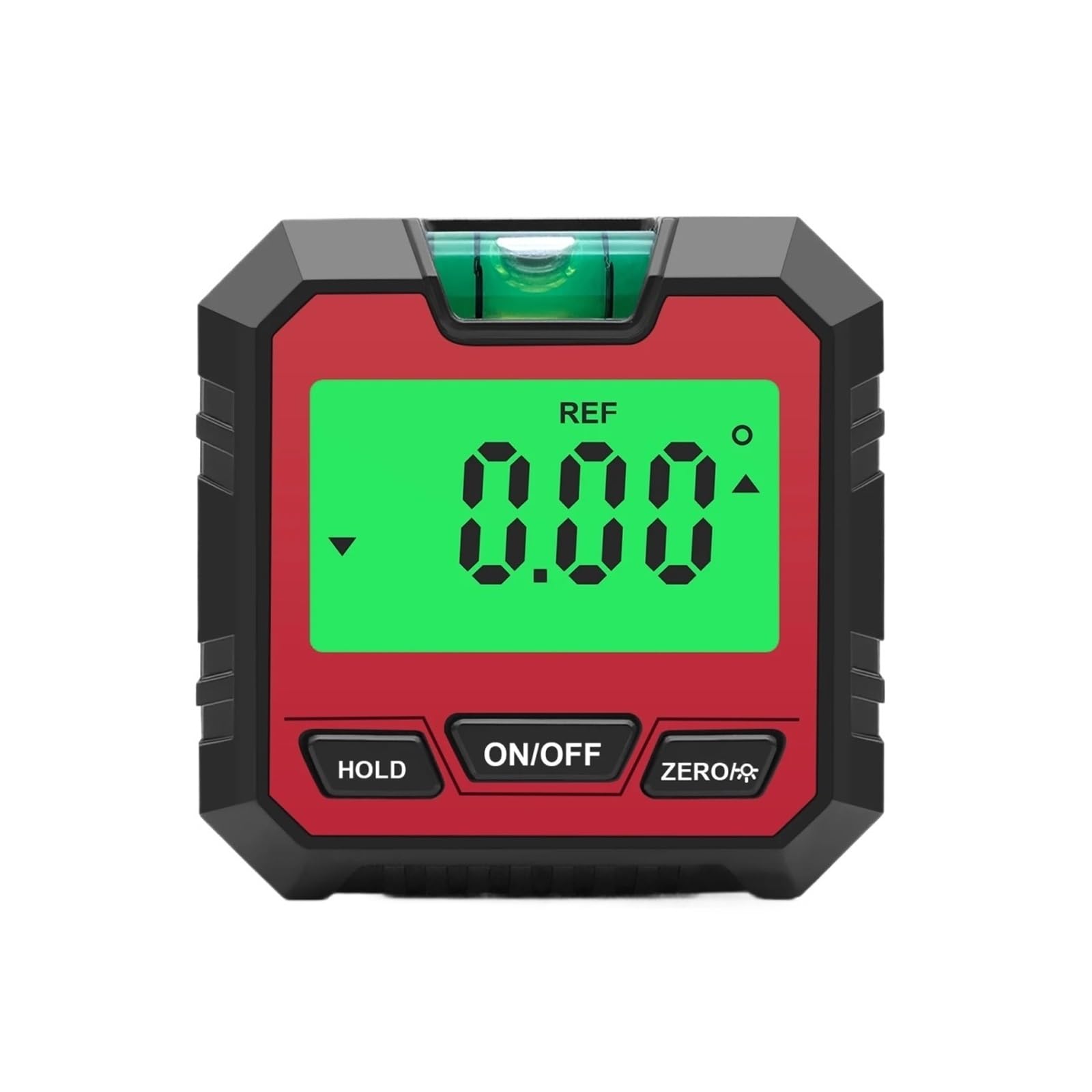 Digital Angle Finder, Electronic Digital Level Box Protractor Magnetic Base Angle Finder Bubble Backlight Ruler Measuring Tools,Inclinometer(Red)