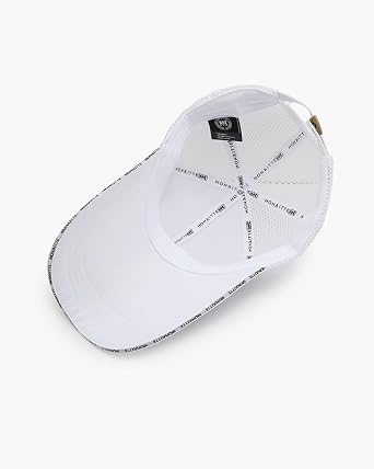 Black Mesh Baseball Cap, Adjustable,Mens (US, Numeric, 6 3/4, 7 5/8, White)