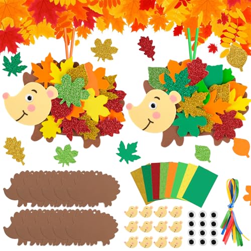 Ruryxel Kit Lavoretti Creativi Autunnali, Set di Lavoretti con Ricci per Bambini, Bambini di 3-10 Anni Regalo Autunnali, Regali per bambini per il Ringraziamento