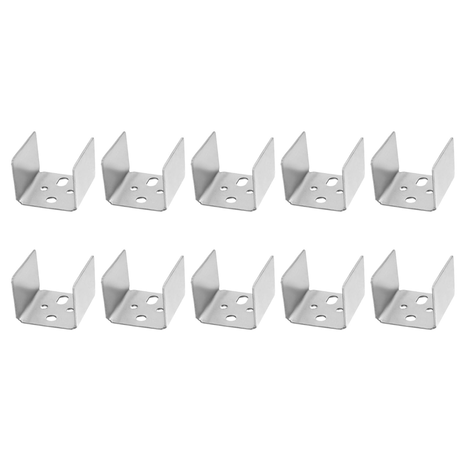 Support en U pour panneau de 1,81 cm argenté uxcell lot de 10