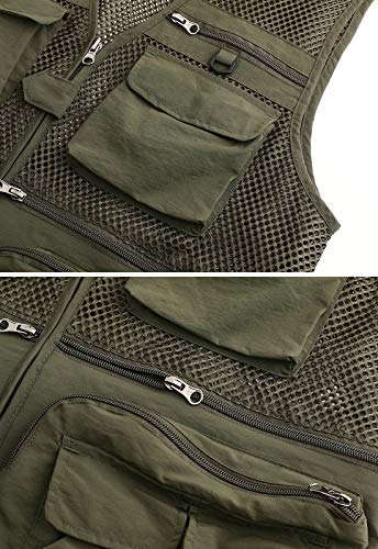 Image of Hbufnha Outdoor Fishing Hunting Vest Multi Pockets Work Cargo Jacket