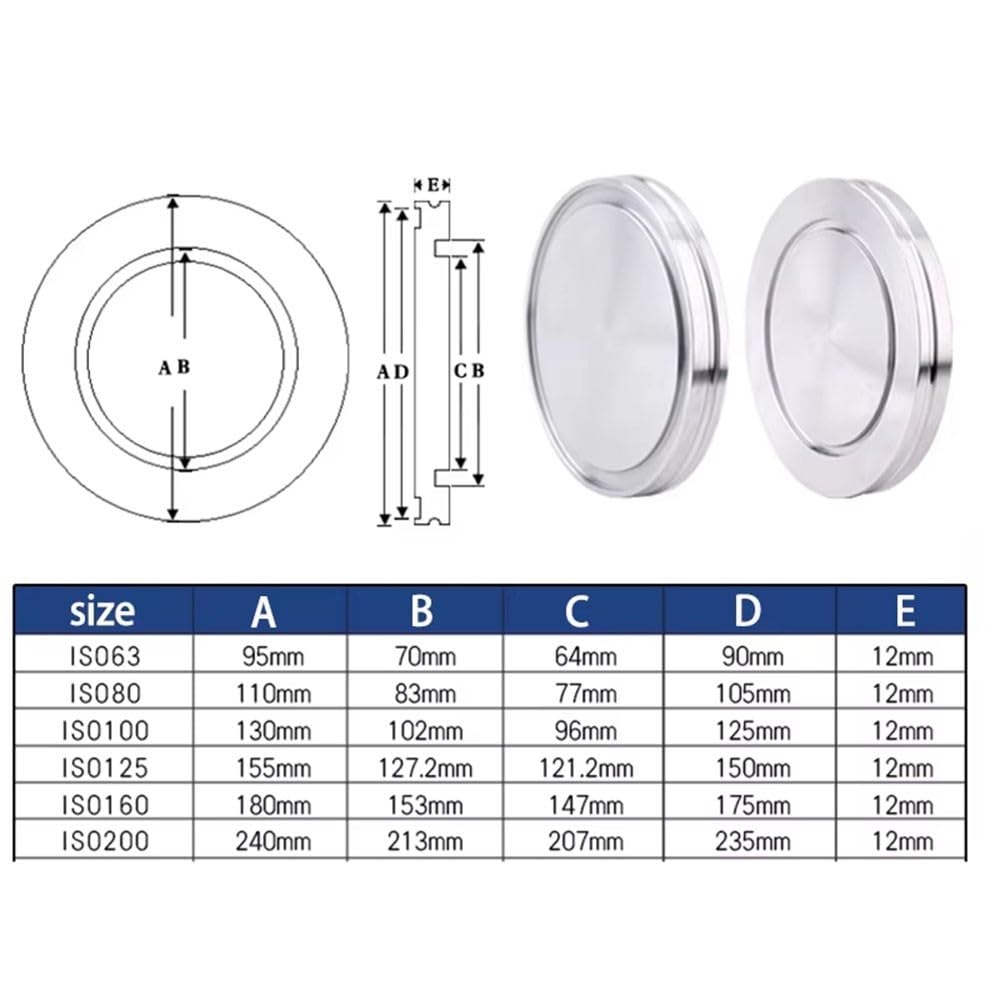 Placa Ciega De Vacío SS304/316L Placas Ciegas De Brida De Vacío