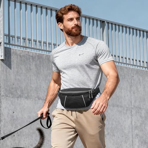 G4Free Fanny Pack for Men Crossbody Belt Bag Waist Pack with RFID Blocking Travel Hiking, Black — view 2