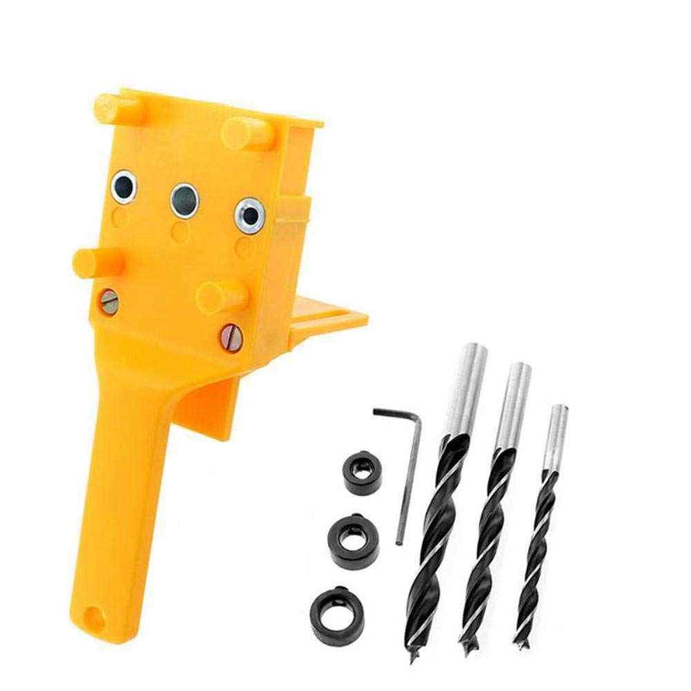 Volwco Self Centering Woodworking Dowel Jig Set Fits 6/8/10mm Drill Guide