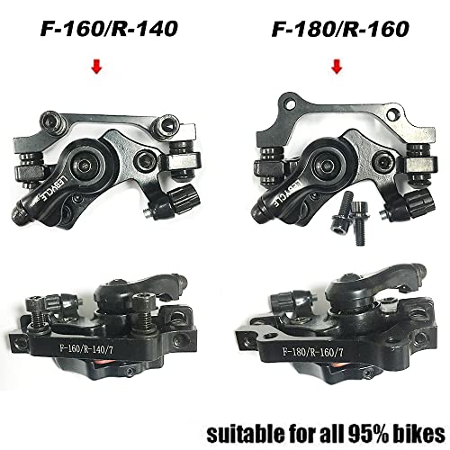 Mountain Bike Disk Brake Set G3/ Hs1 Bicycle Disc Brake Kit Front And Rear 160Mm Caliper Rotor With Bolts And Cable (Hs1 A Disc Brake Set) #TOP1