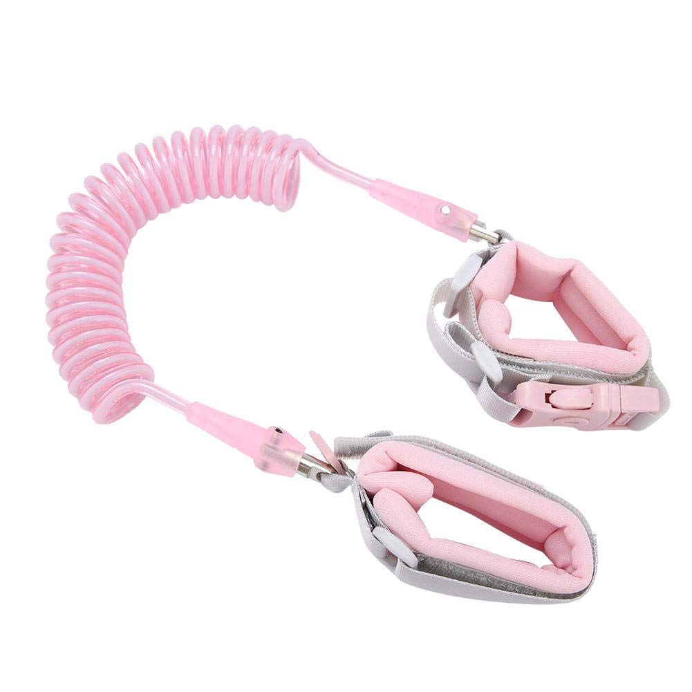 Triple Kids Anti Lost Leash, 360 Degree Rotating Kids Safety Leash, Outdoor for Baby Kids Walking(Powder) - Image 4