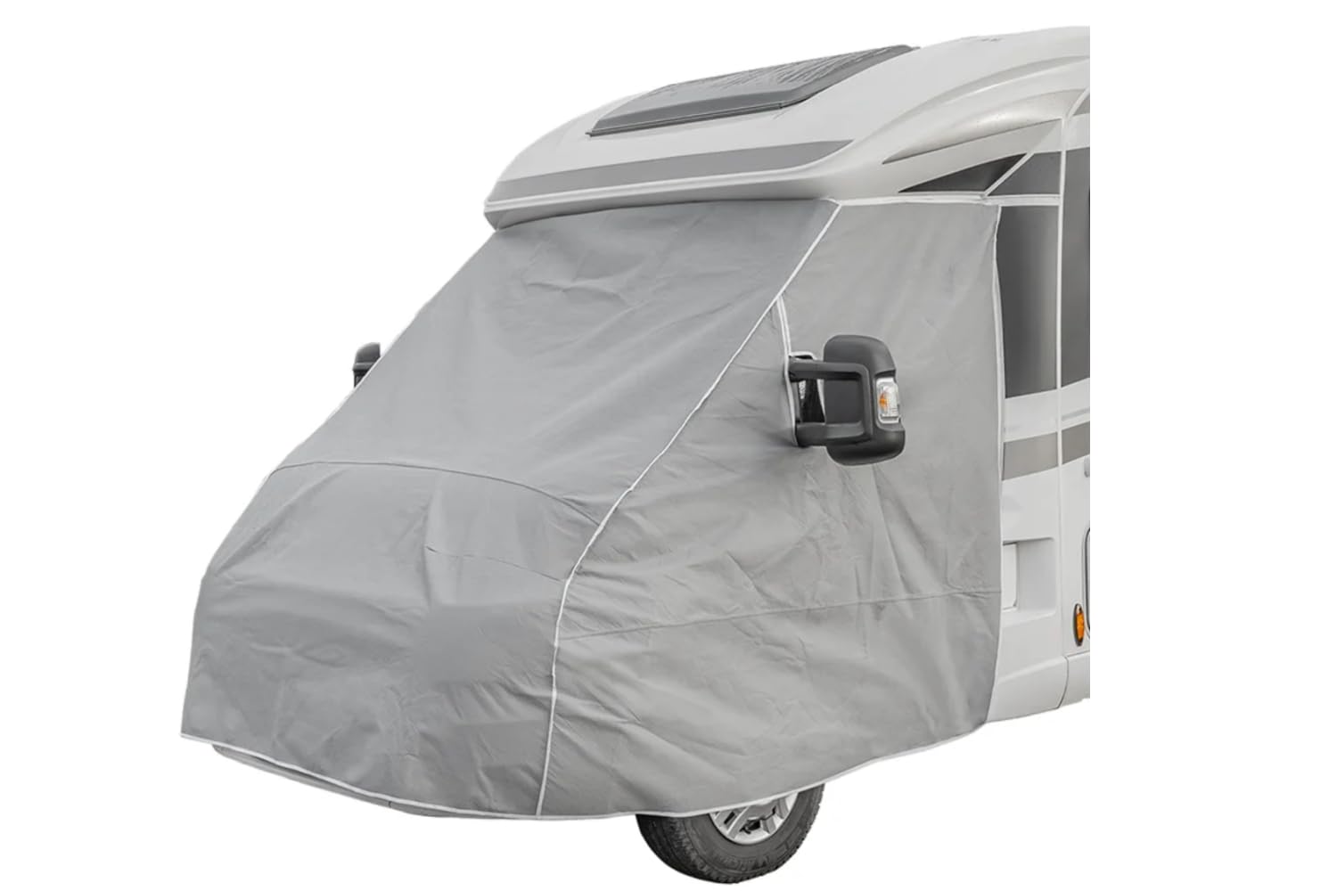 Frontscheibenabdeckung für Wohnmobil oder Campingbus – Windschutzscheibe Abdeckung Isoliert und UV-Schutz Frontscheiben Schutz (kompatibel Ducato X250 ab 06-2006 - 2014) | Wasserdichte, 3-lagige SFS-Schutzhülle mit Frontklappe für Wohnmobile. Schützt Cock