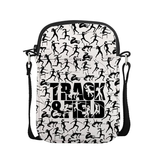 POFULL Bolsa tiracolo Track Field Shot Put Lover Gift Runner Athlete Gift Track and Field, Track Field, 0