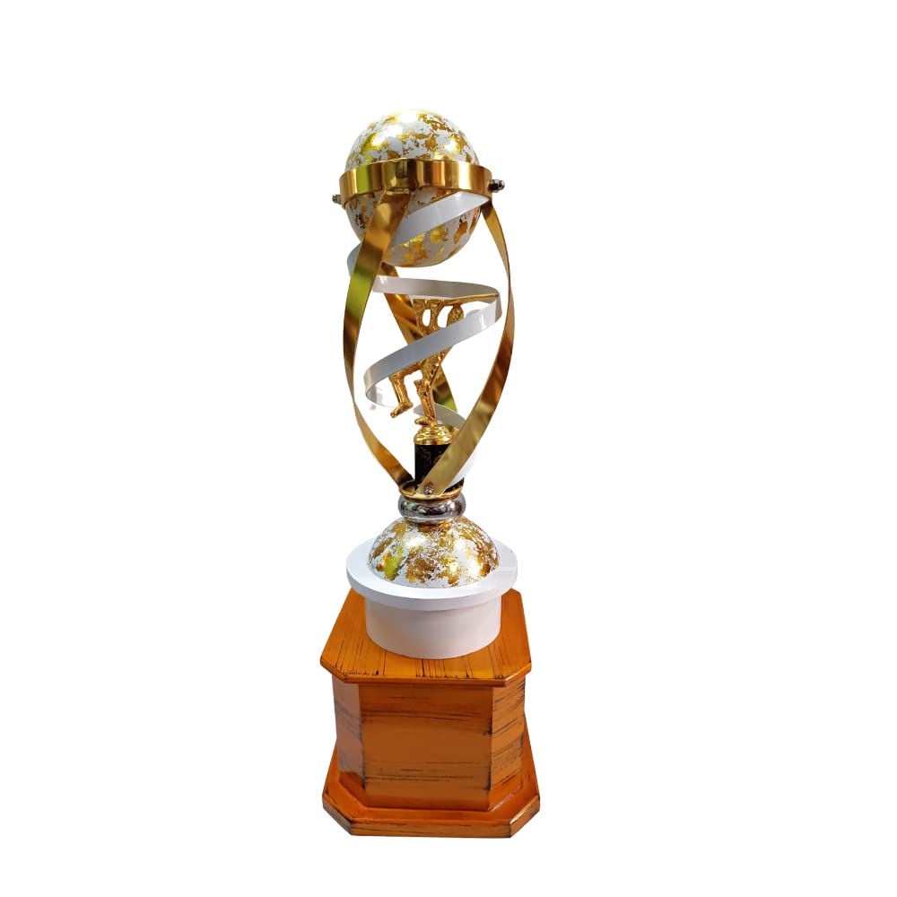 BAREEZE Pure White Gold Metal Trophy for Events Such Atrophy for Cricket Tournament, Sports, Academy, Awards, School Trophy, Football tournaments (B0CND8BRN6) Amazon Price History, Amazon Price Tracker