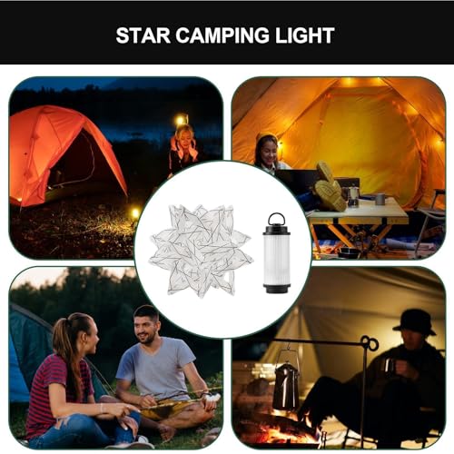 Lampe de camping en étoile portable et étanche en panneau PP pour la randonnée