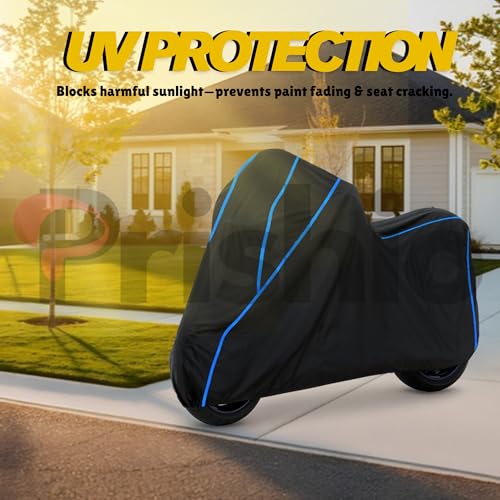 Image of Waterproof Bike Cover for TVS Sport | Heavy Duty Polyester | All-Weather, Dustproof, UV Protection | Triple Stitched Elastic Hem, Snug Fit Black