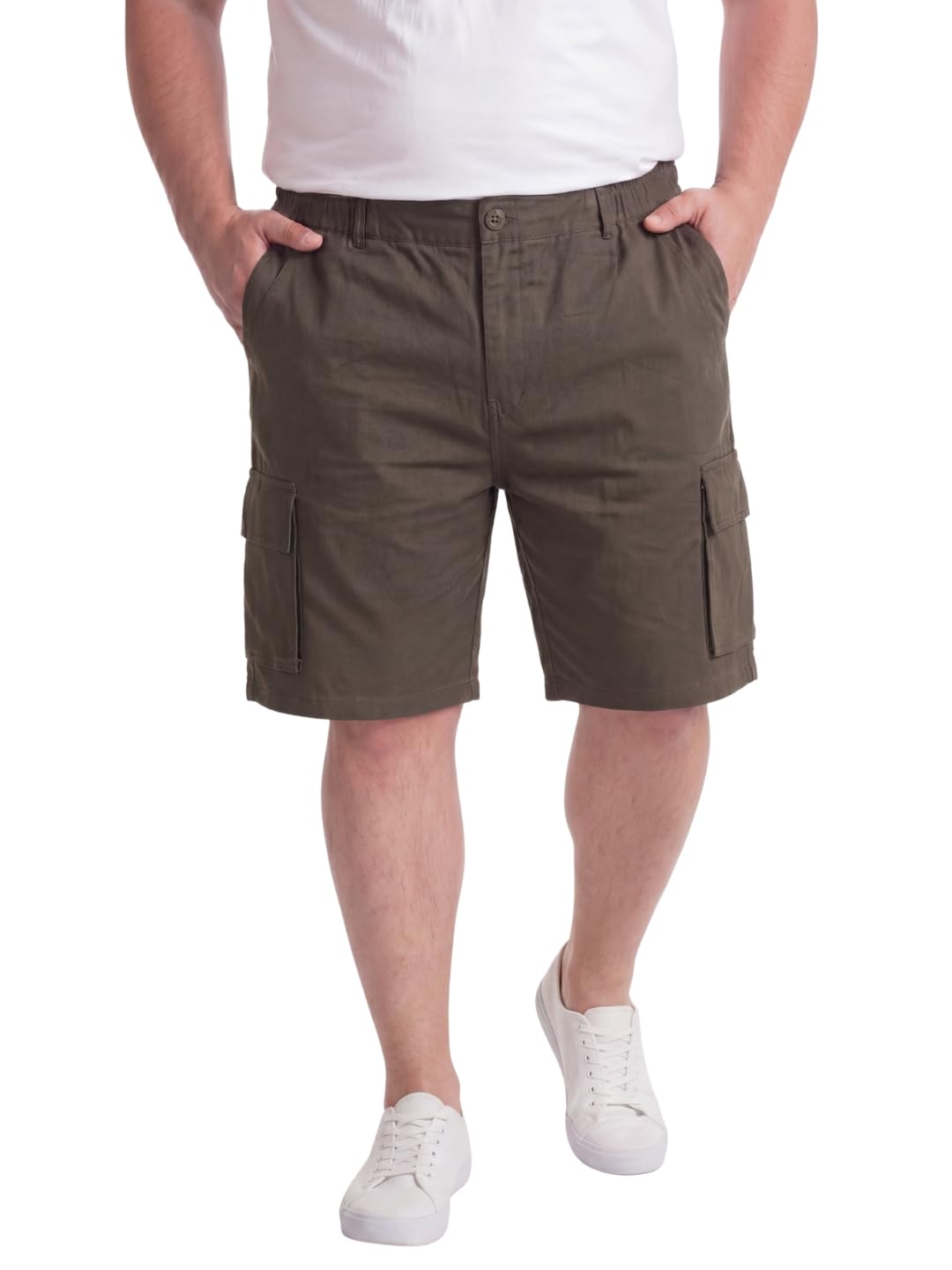 unstd Men Plus Size Cotton Cargo Shorts | Airmax Comfort Multi Pocket Shorts for Men | Casual Summer Wear | Sizes 3XL–9XL-picture-16