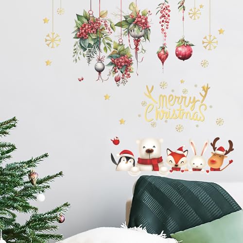 Vinilos de Pared Navidad Muñeco de Nieve y Animales miniatura 5