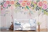 papel pintado flores pequeñas TAMAÑO:430cmx300cm (14.11x9.84 pies) (ancho x alto) -6 tiras de corte vertical