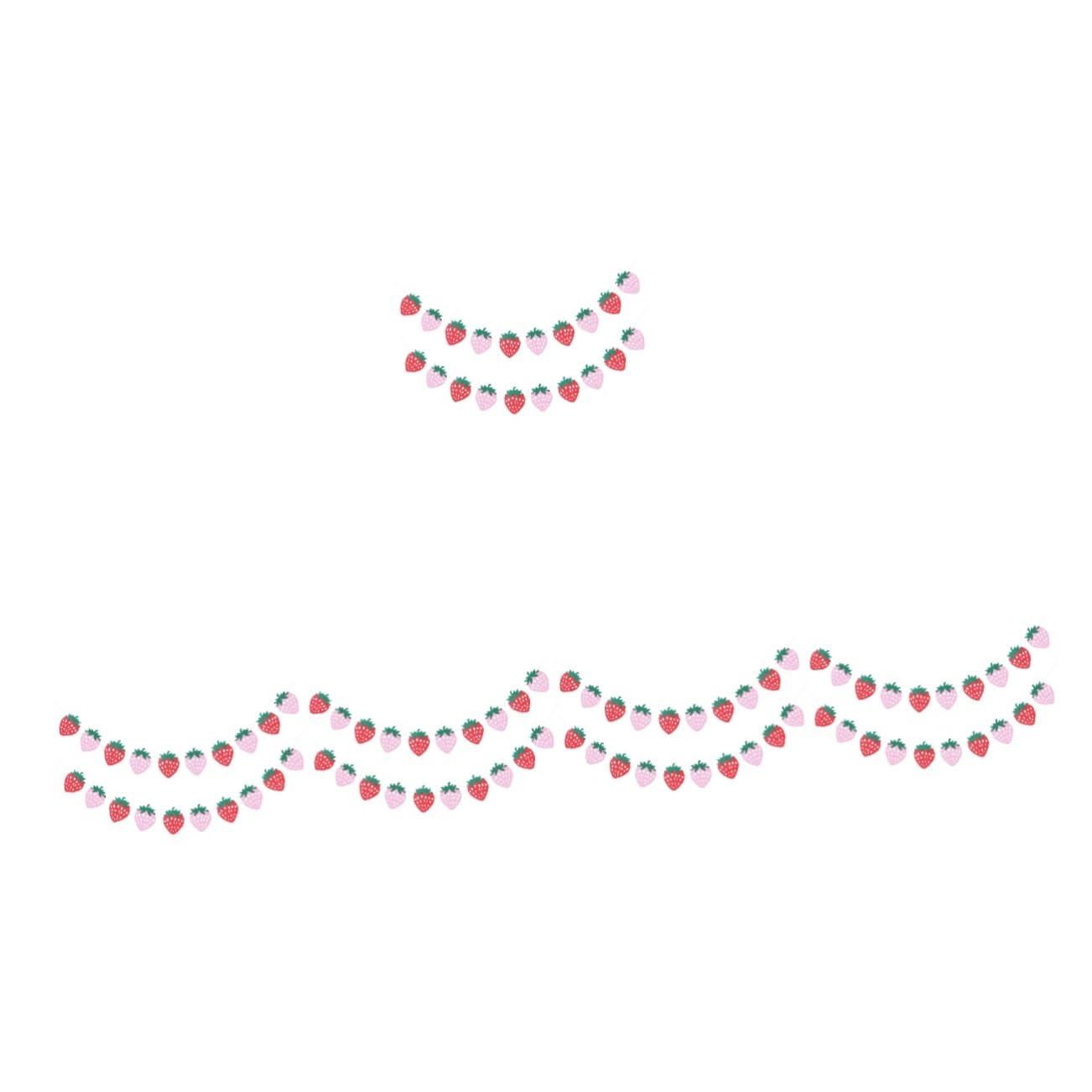 TOYANDONA 10 Set Bandiera a forma di fragola bandierine compleanno - Addobbi compleanno bandiera del torta di fragole bandierine colorate striscione festa di alla fragola