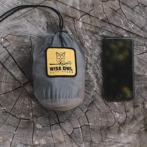 Wise Owl Outfitters Camping Hammock - Lightweight, Portable Hammock W/Tree Straps - Outdoor Hammock For Beach, Hiking, Backpacking And Travel, Grey #TOP5