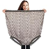 AIVibrat Granny Panties Gag Gifts for Women Funny Oversized Novelty Prank Underwear Christmas and Halloween Parties (US, Alpha, One Size, Regular, Regular, Leopard print)