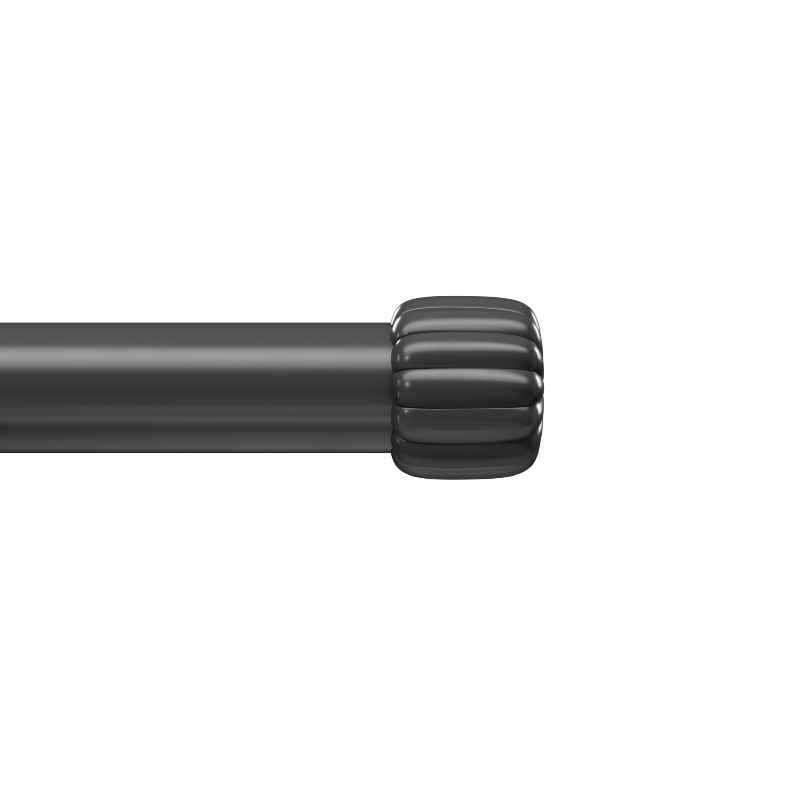 Umbra Cleo Curtain 1" Rod for Window Drapery Adjustable Length 36" to 66", Set Includes Finials and Mounting Hardware, Matt Black