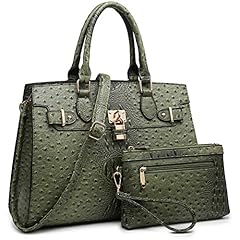 3-ostrich Army Green With Rolled Handles