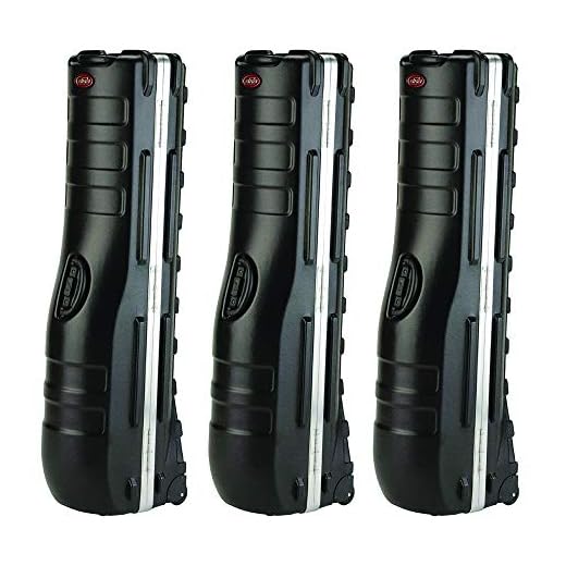 SKB Cases 2SKB-4814W ATA Deluxe Hard Plastic Golf Bag Travel Storage Case with Wheels for Cart Bags, Carry Bags, and 48 Inch Long Drivers (3 Pack)