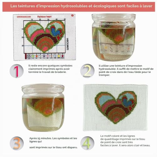 Leczany Kit de broderie au point de croix 11CT estampillé à faire soi-même, gamme complète de kits de dé marrage pour débutants pré-imprimés - Bateaux à voile 40x53cm – vue 8
