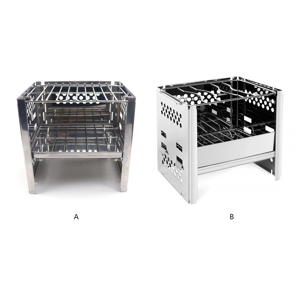 Griglia per Barbecue in Acciaio Inossidabile Griglie Rimovibili riutilizzabili Portatili Parco Cortile Anteriore Vacanza Riunione di Famiglia Strumenti per Grigliare