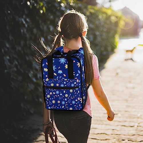 Sac à dos garçons motif fleurs feuilles multicolore ajustable - 7