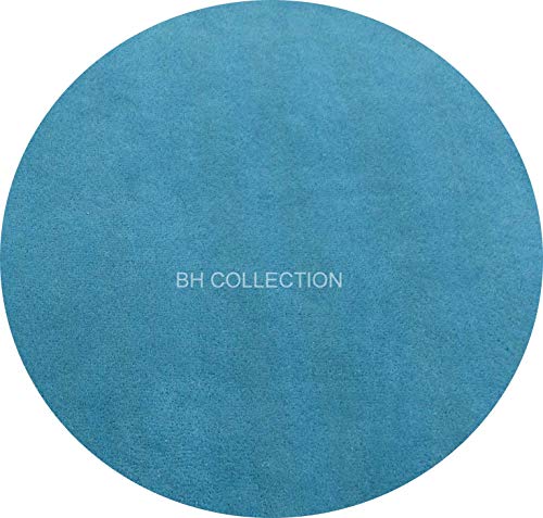 Image of Classical Look Plain Handmade Round Carpet with Super Soft & Pure Woolen Carpet for Your BEDROOMS & Living Room with 1 INCH Pile Height 3 X 3 FEET (90x90 cm)