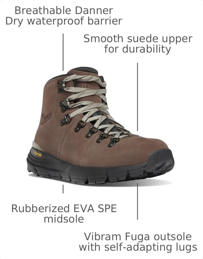 Image of Danner Mountain 600 Hiking Boots for Women - Waterproof, Durable Suede Upper, Breathable Lining, Triple-Density Footbed & Vibram Traction Outsole