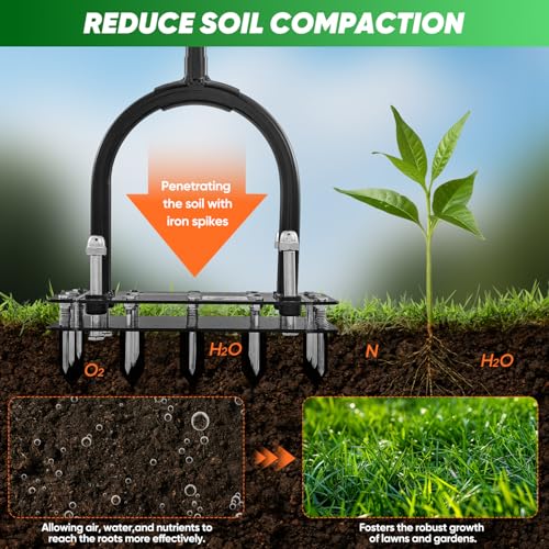 Saker Adjustable Height Lawn Aerator