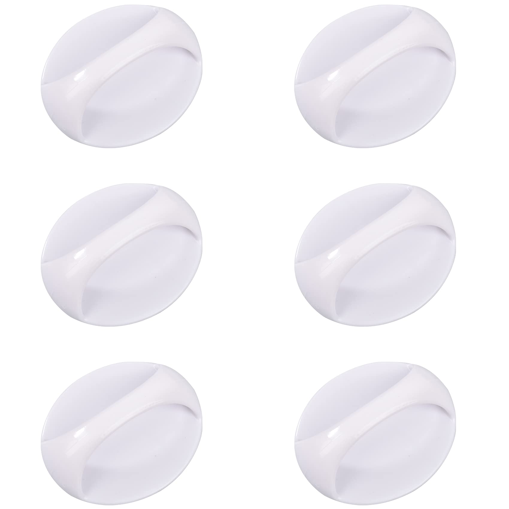 Self-Stick Push Pull Handles Helper Furniture Pull Knobs for Glass Door Sliding Pocket Doors Cupboard Dresser Cabinet Wardrobe Window Pocket Door Pull (6pc White)