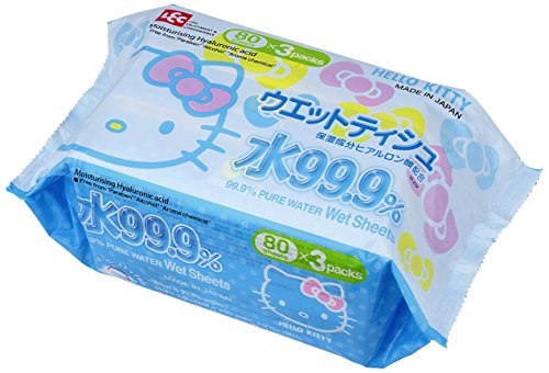 純水ベビーケア キティ 水99.9% ウエットティシュ 80枚入×3個