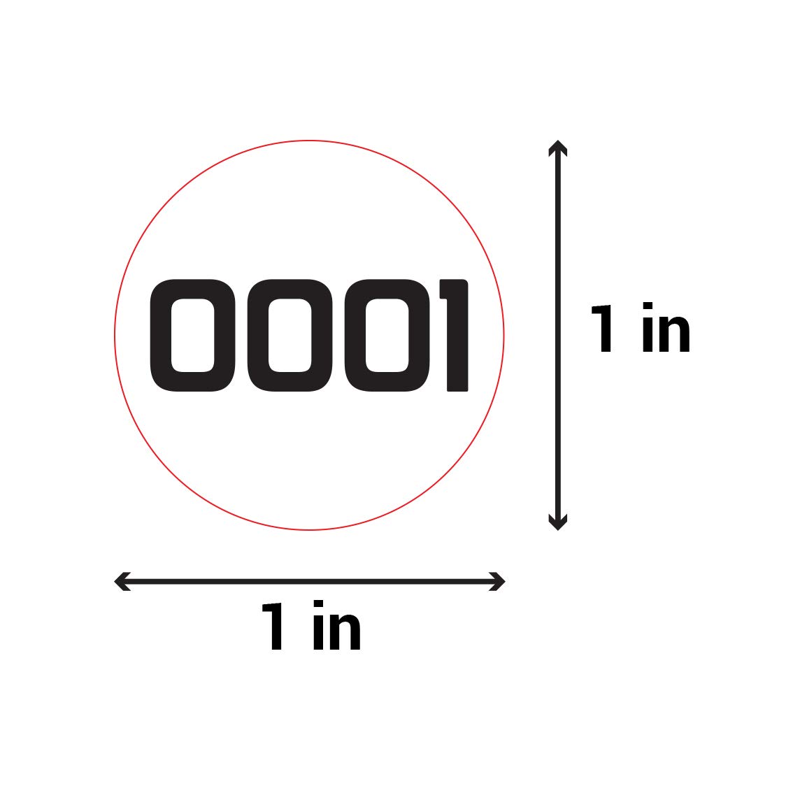 5 confezioni – Numero consecutivo 0001 a 5000 etichette per conteggio inventario magazzino QC 2,5 cm rotondo bianco – 5000 etichette