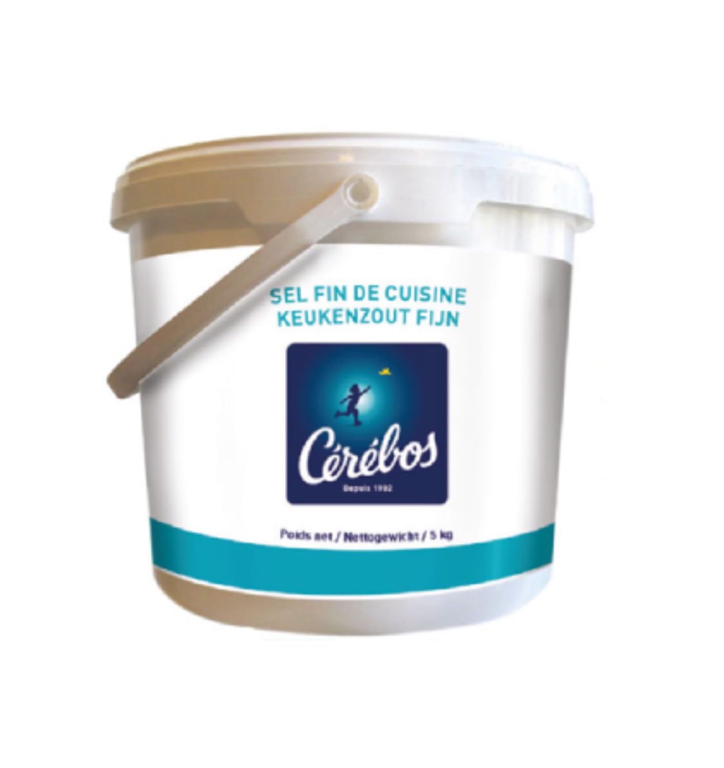 Sel Fin Cerebos 5kg/Seau - Offres de 1, 2, 3 et 4 Seaux - Livraison Gratuite France (3 seaux)