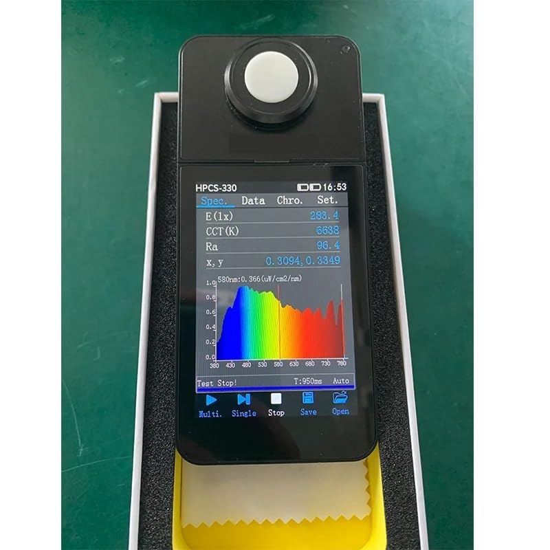 HPCS330 Hochpräzises drahtloses Verbindungsspektrometer CCT CRI Lichtmesser Laborspektrum-Analysegeräte für Pflanzenwachstum