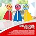 Fun Express Superhero Swirl Candy Lollipops | Assorted Fruit Flavors | 24 Count | Great for Birthday Parties, Holiday Giveaways, Party Favors, School Treats