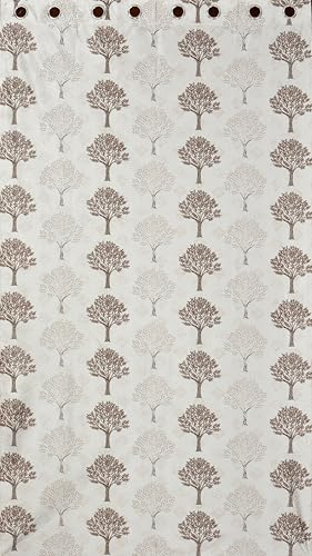 Image of Exporthub Glossy Shine 3D Floral Digital Printed Brown Colour Door Curtains 7 feet Long Set of 2 Pc, for Living Room and Bedroom (EHSPR078 74)