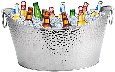 Stainless Steel Beverage Tubs Large Ice Bucket Drink Buckets for Parties Weddings 12L